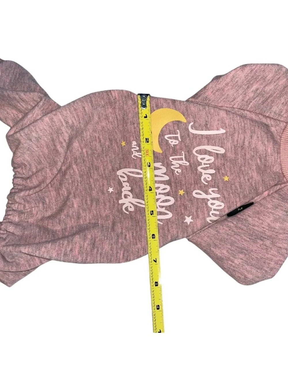 Fitwarm Pink 'I Love You to the Moon and Back' Cozy Pet Onesie Size M